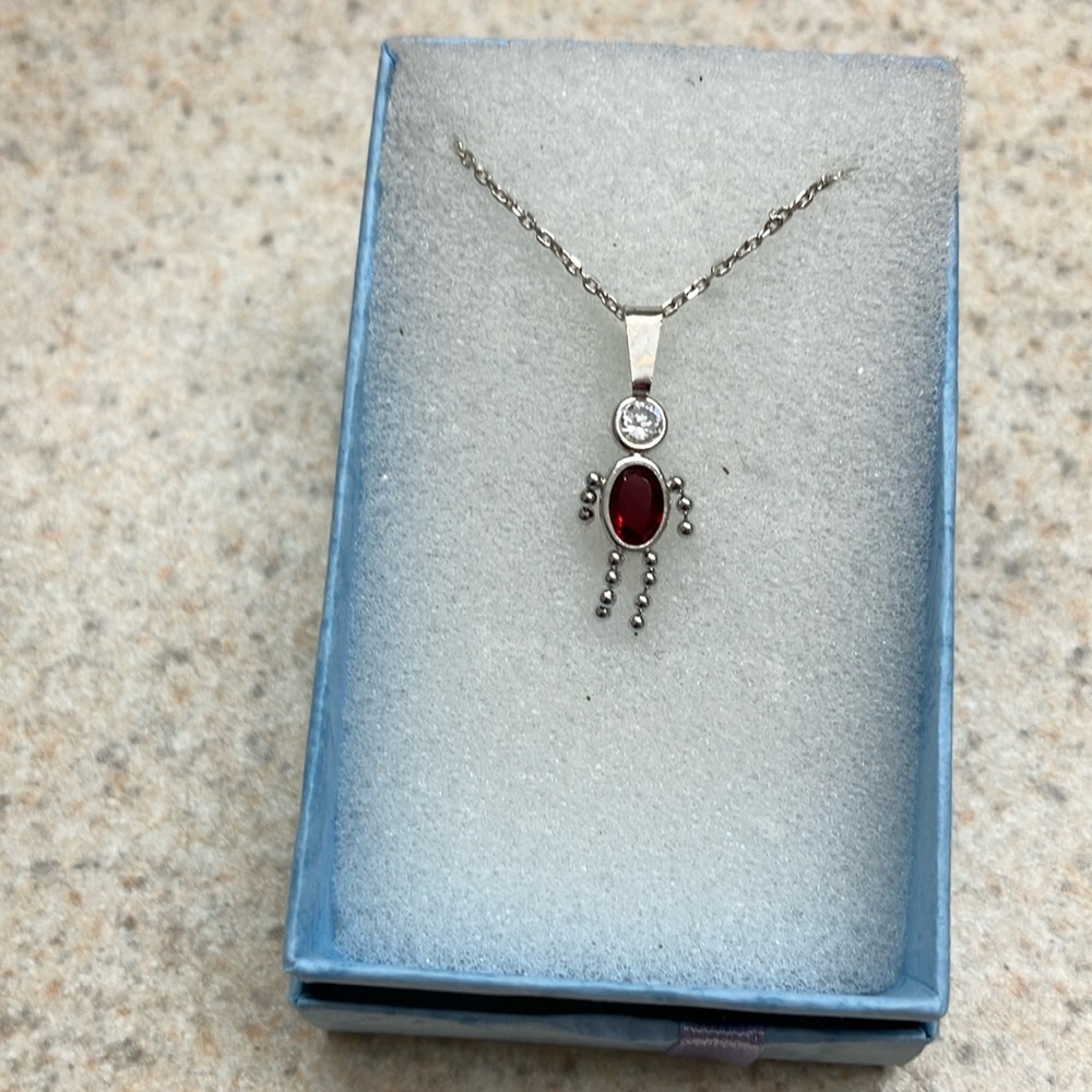 💙Baby boy birthstone pendant NWOT - Picture 2 of 2